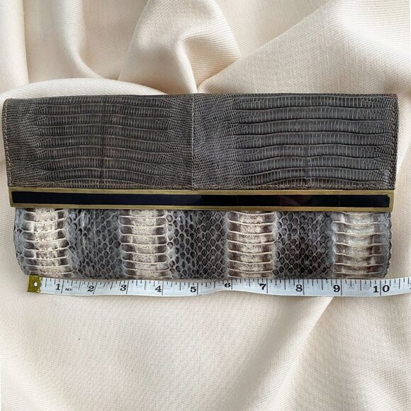 R&Y Augousti Snakeskin Clutch - Picture 6 of 7